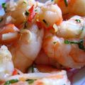 Salade de crevettes pamplemousse avocats 