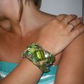 BRACELET TORSADE VERT