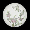 A famille rose dish. Daoguang six-character mark