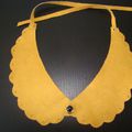 collier col claudine en daim fait main