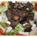 Salade aux foies de volaille