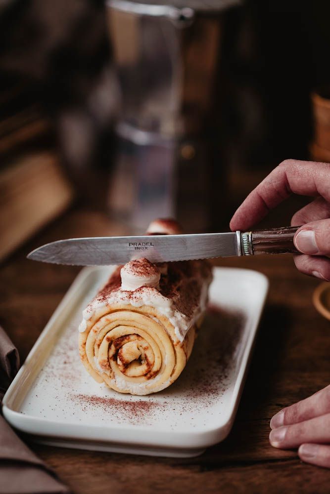 chandeleur, pâte à crêpes, buche de crêpes tiramisu, gateau roulé aux crêpes, facile, tiramisu, recette hiver, mascarpone, chantilly, café