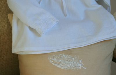 Blouse en lin et broderie anglaise