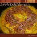 Omelette à la fondue d'oignons