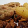 Poulet à la crème et fricassée de girolles