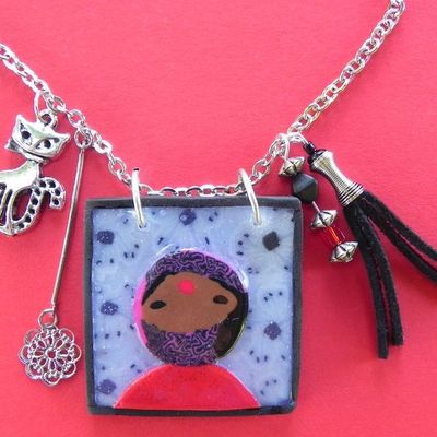 Collier "Portrait d'indienne"
