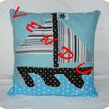 Coussin "Oh du bateau" ----- 15€  ---- VENDU 