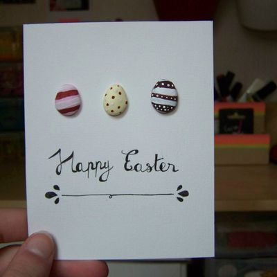 -Tuto Fimo/DIY : Carte Happy Easter-