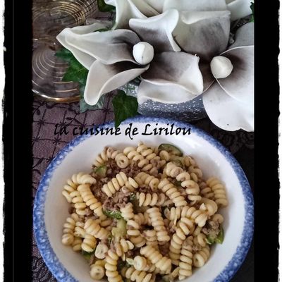 Fusilli bucati corti aux courgettes et boeuf
