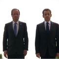 Spécial: Hollande et Sarkozy déposent une gerbe ensemble sur la tombe du soldat inconnu