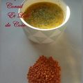 Soupe de lentilles corail au lait de coco