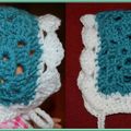 4 granny squares pour un bonnet au crochet