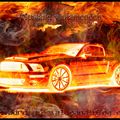 Auto v plamenech