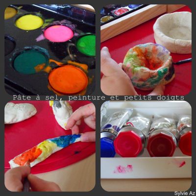 Pâte à sel, peinture et petits doigts