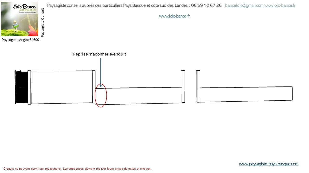Paysagiste Anglet, mur de clôture.