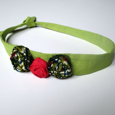 Tutoriel bandeau à fleurs pour petite fille.