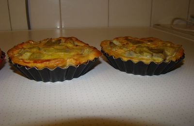 Tartelettes aux artichauts et au saumon