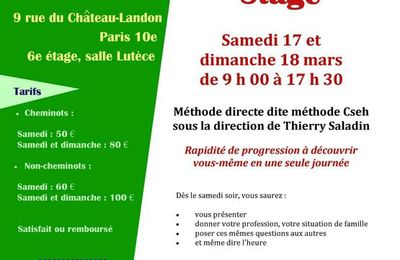 Stage d'esperanto 17 et 18 mars