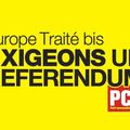 Pour un référendum sur le traité européen.