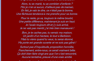 Mais toi que deviens-tu ?