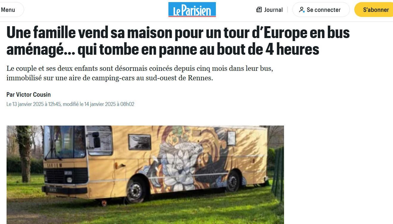 Tout plaquer pour tomber en panne