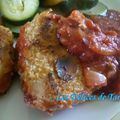 Filet mignon de porc aux amandes, concassée de tomates au porto