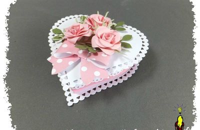 ARTicle, Tutoriel : boite en forme de coeur à l'aide de pochoirs