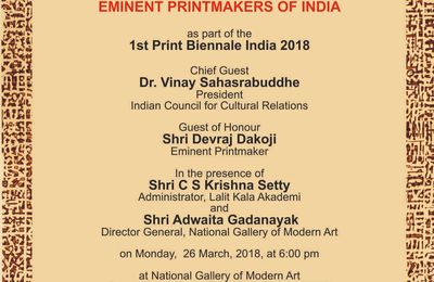 Lakshmi Dutt - 1st PRINT BIENNALE INDIA 2018 - 26 march till 22 april 2018