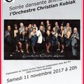 A votre agenda: l'Orchestre Christian Kubiak à Hautrage samedi 11 novembre 2017 à 20h.