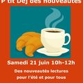 LE PETIT DEJEUNER DES NOUVEAUTES A LA MEDIATHEQUE DU PEAGE DE ROUSSILLON :