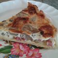 Quiche lardons- champignons- brie