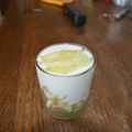 Verrine pêche poivrées et fromage blanc 