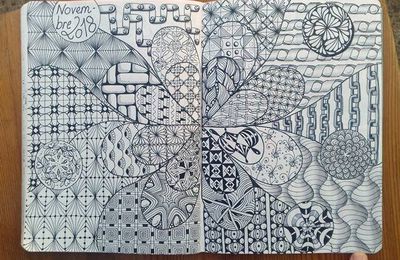 Quelques zentangle en novembre 2018