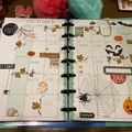Halloween, mini happy planner ,  vue mensuelle octobre 2019