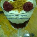 Parfait au mascarpone, Cointreau et framboises