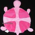 Doudou peluche tortue plat rose Vertbaudet 