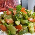 Salade courgette-poivron-tomate