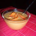 Une petite soupe carottes et lait de coco.....