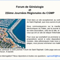 Forum de généalogie des 13 et 14 septembre à Saint-Raphaël