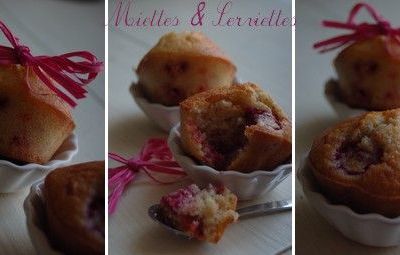 petits gâteaux aux framboises et pralines