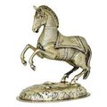 A German Silver-Gilt Drinking Vessel In The Form of a Horse. Mark of Christoph Mueller, Breslau, circa 1700