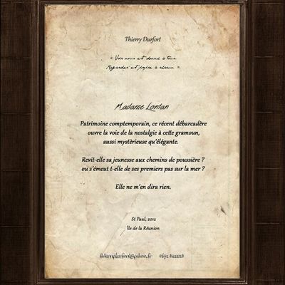 Le texte de " Madame Lontan "