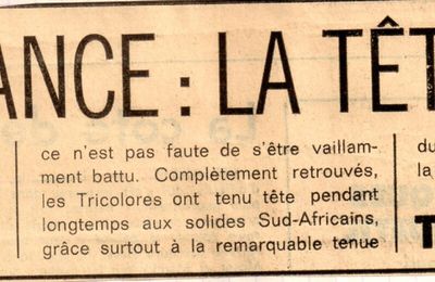 Tournée du XV de France en Afrique du Sud - juin 1975