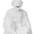 A Meissen white figure of a seated pagoda from the Japanese Palace, circa 1715-20