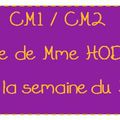 CM1 CM2 Mme Hodson - Devoirs pour la semaine du 31/03 au 03/04