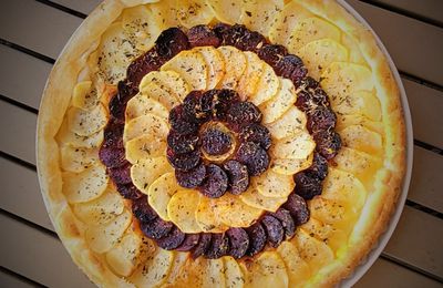 ...Tarte fine pdt/chorizo...