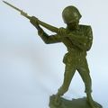 001146 SOLDAT AMERICAIN GI MARQUE LOUIS MARX - POSE 3 -