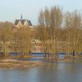 Coligny, zoom, ile avecArbres