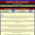 Bulletin n°162: jeudi 26 mars 2009