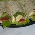 Wraps chauds au chorizo et au fromage